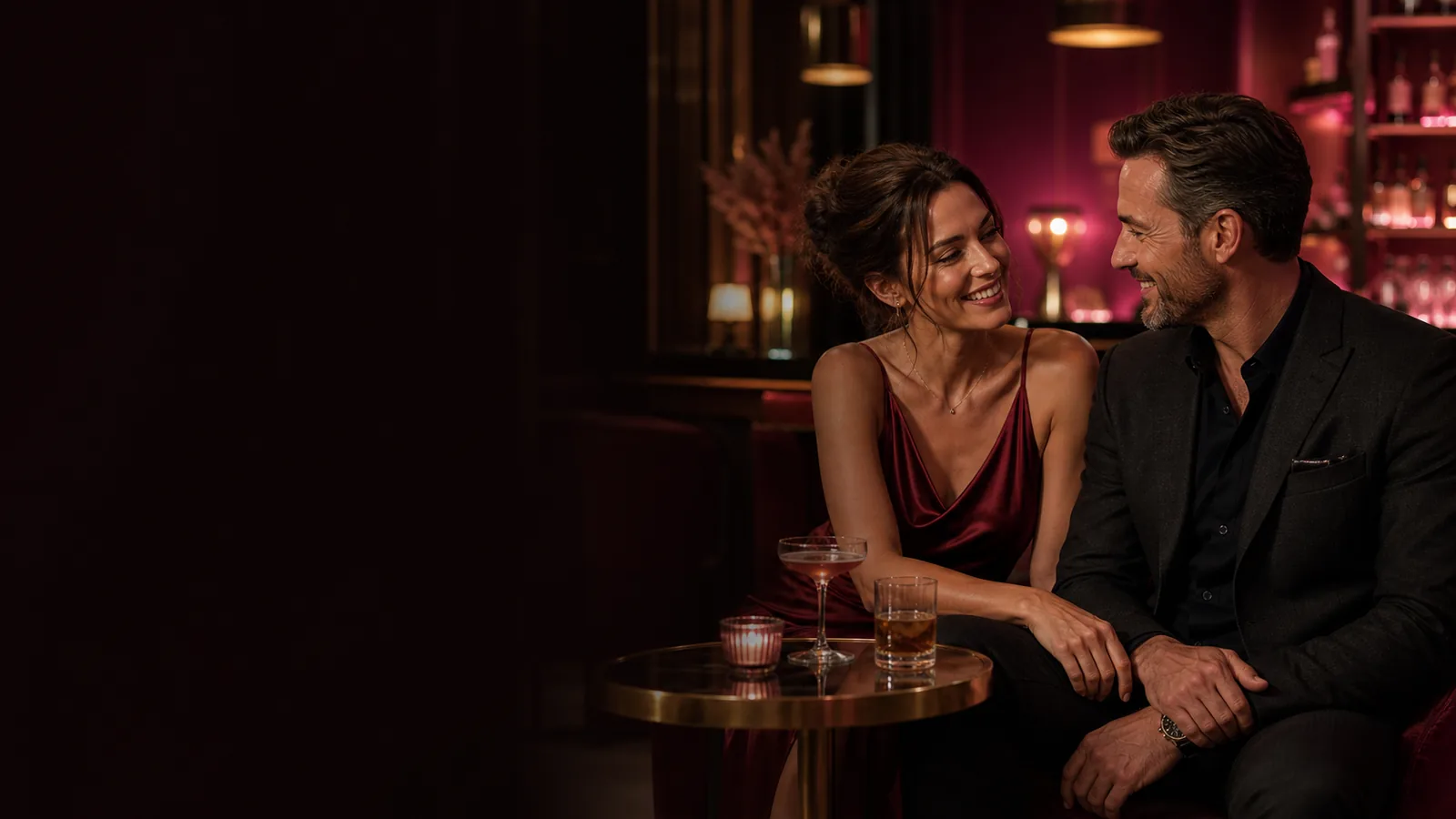 Couple enjoying an elegant evening together